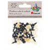 Oczy do maskotek plastikowe 9mm z mocowaniem 30szt