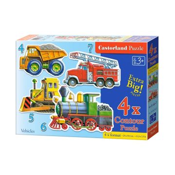 Puzzle x 4 - Pojazdy CASTOR