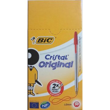 Długopis Cristal Original czerwony (50szt) BIC