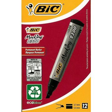Marker Marking 2300 ścięty czarny (12szt) BIC