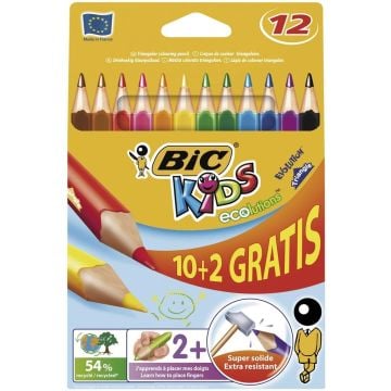 Kredki Eco Evolution Triangle 10+2 kol. bls BIC