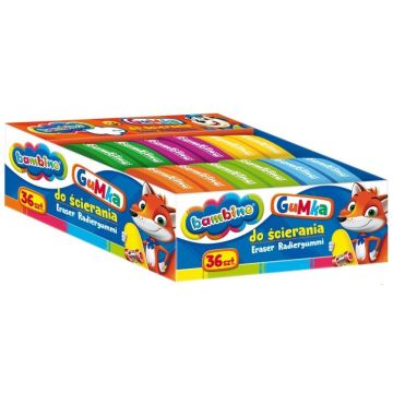 Gumka do ścierania (36szt) BAMBINO