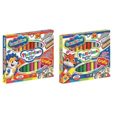 Plastelina 24 kolory BAMBINO