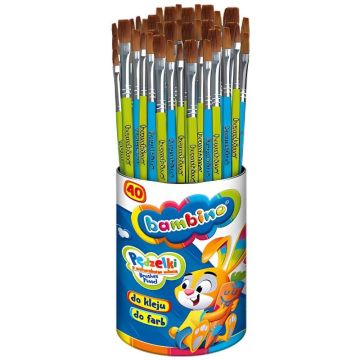 Pędzelki w kubku (40szt) BAMBINO