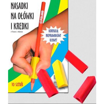 Trójkątne nasadki na ołówki i kredki (10 szt.)