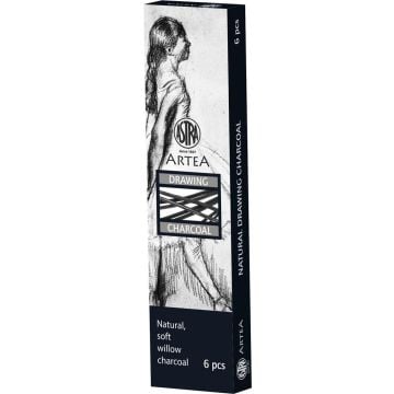 Węgiel naturalny rysunkowy 6-8mm 6szt ASTRA