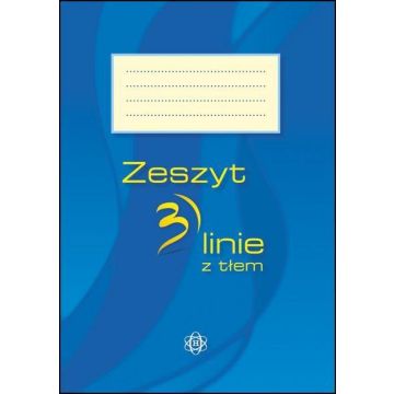 Zeszyt 3 linie z tłem