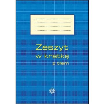 Zeszyt w kratkę z tłem