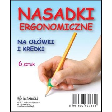 Nasadki ergonomiczne na ołówek i kredki (6 szt.)