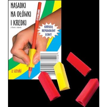 Nasadki trójkątne podłużne na ołówki i kredki 2szt