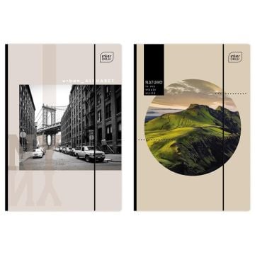 Teczka z gumką A4+ LUX UV Black&White (10szt)