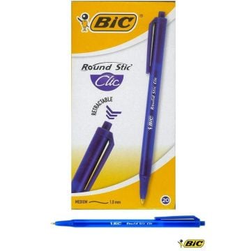 Długopis Round Stic Clic niebieski (20szt) BIC