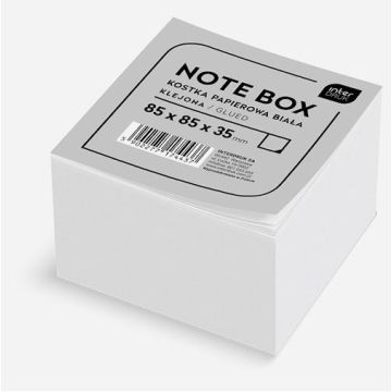 Kostka papierowa 85x85x35mm biała klejona