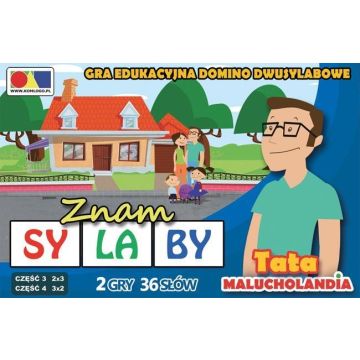 Gra domino. Znam sylaby. Cz. 3 i 4 - zestaw Tata