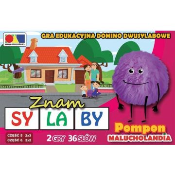 Gra domino. Znam sylaby. Cz. 5 i 6 - zestaw Pompon