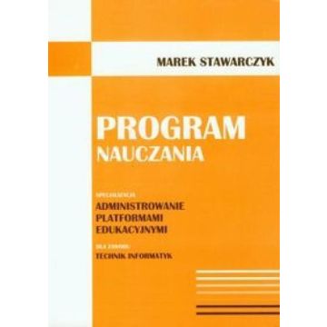 Program nauczania. Admin. platf. eduk.