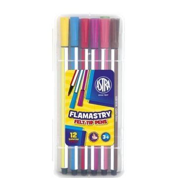 Flamastry heksagonalne 12 kolorów ASTRA