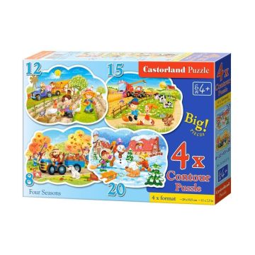 Puzzle x 4 - Cztery pory roku CASTOR