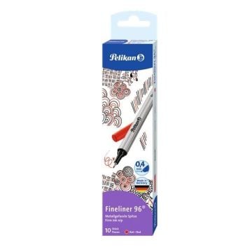 Cienkopis Fineliner 96 0,4mm czerwony (10szt)