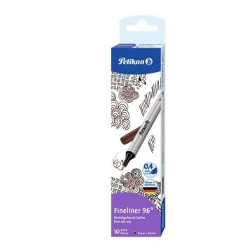 Cienkopis Fineliner 96 0,4mm brązowy (10szt)