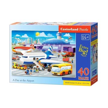 Puzzle 40 maxi - Dzień na lotnisku CASTOR
