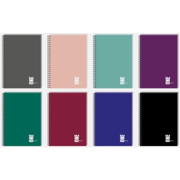 Kołozeszyt A5/100K kratka UV One Color (5szt)