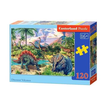 Puzzle 120 Dinosaur Volcanos CASTOR