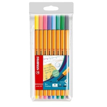 Cienkopis Point 88 pastel 8 kolorów etui STABILO