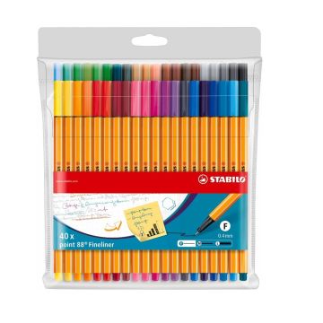 Cienkopis Point 88 40 kolorów etui STABILO
