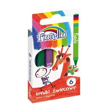 Kredki świecowe 6 kolorów FIORELLO