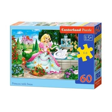 Puzzle 60 Księżniczka z łabędziem CASTOR
