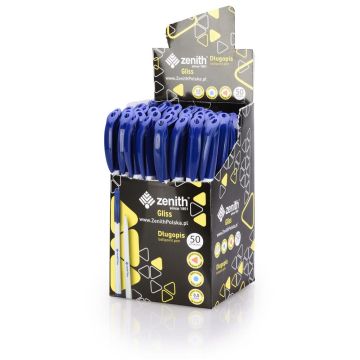 Długopis Gliss 0,5 mm niebieski (50szt) Zenith