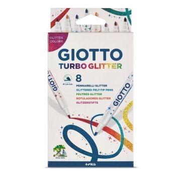 Pisaki Turbo Glitter 8 kolorów GIOTTO