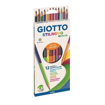 Kredki Stilnovo dwustronne 12 kolorów GIOTTO