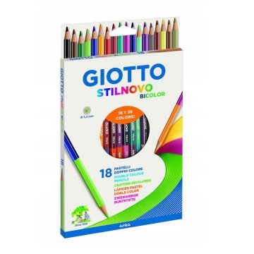 Kredki Stilnovo dwustronne 18 kolorów GIOTTO
