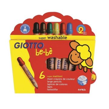 Kredki grube 6 kolorów Bebe GIOTTO