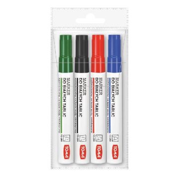 Marker do białych tablic 4 sztuki TOMA