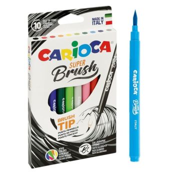 Pisaki Brush Tip 10 kolorów CARIOCA