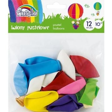 Balony Pastel 10'' mix 12 sztuk FIORELLO
