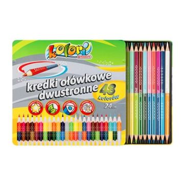 Kredki Premium Kolori dwustronne 48 kolor. PENMATE
