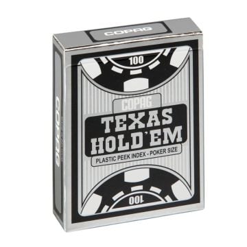 Karty Texas Hold'em srebrny/czarny CARTAMUNDI