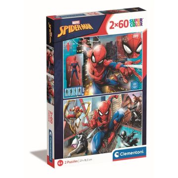Puzzle 2x60 Super kolor Spiderman