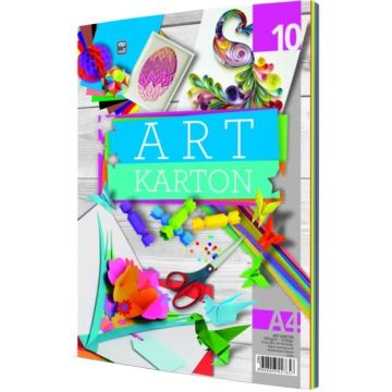 Blok kartonów kolorowych A4/10K 250g