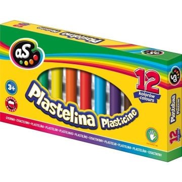 Plastelina 12 kolorów AS