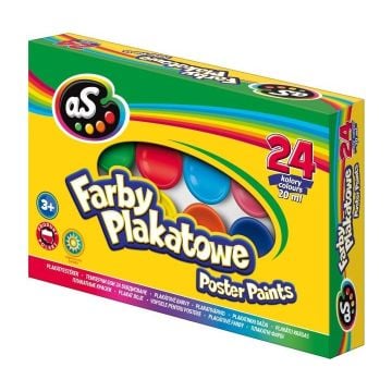 Farby plakatowe 24 kolory 20ml AS