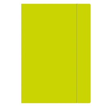 Teczka z gumką A4+ Fluo limonkowa (10szt)