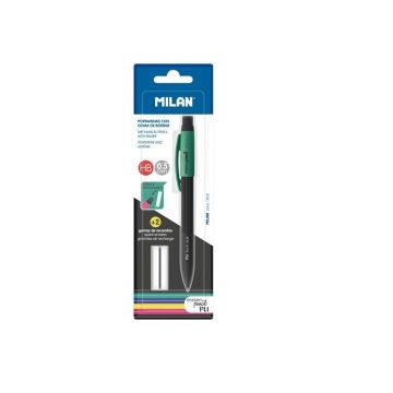 Ołówek mechaniczny PL1 HB 0,5mm + 2 gumki MILAN
