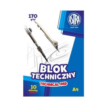 Blok techniczny A4/10K 170g (10szt) ASTRA