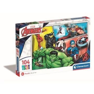 Puzzle 104 Super kolor Marvel Avengers