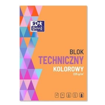 Blok techniczny A4/10K 225G kolor (20szt) OXFORD
